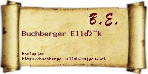 Buchberger Ellák névjegykártya